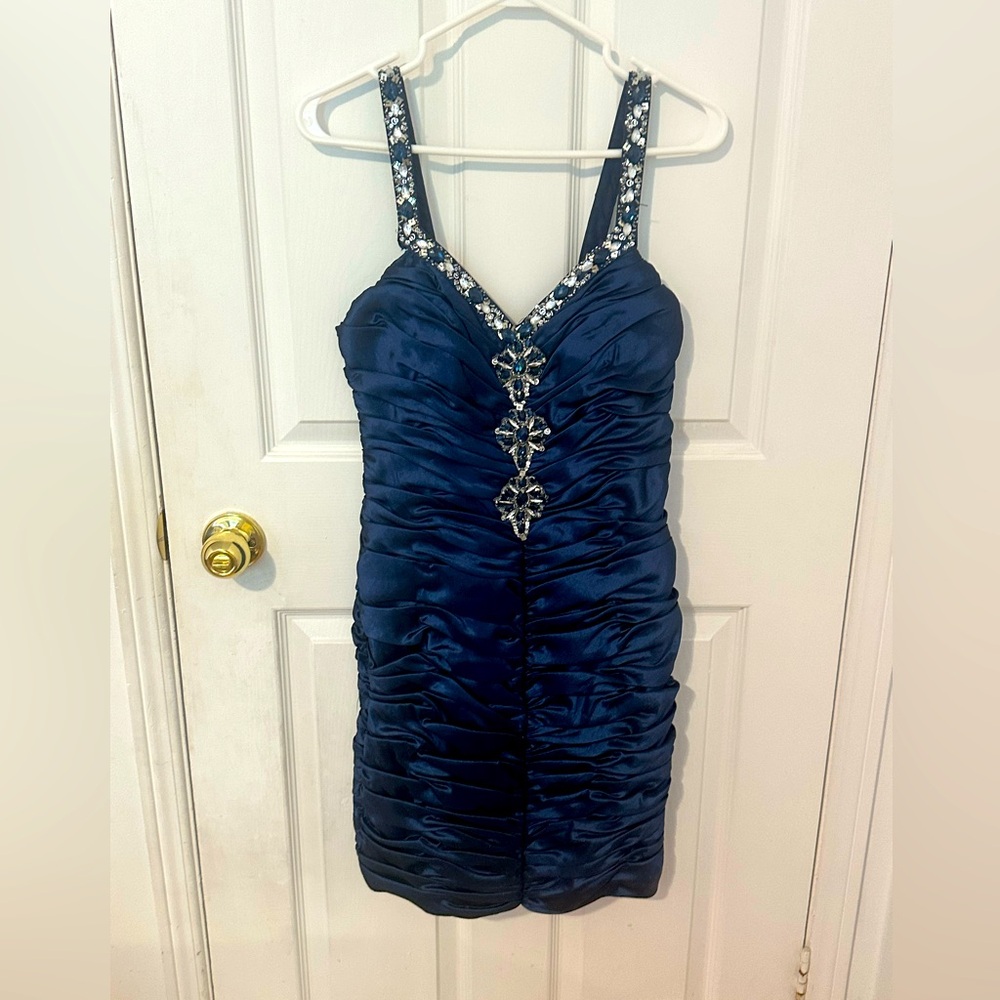 Elegant Navy Blue cocktail dress